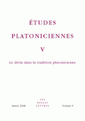 Etudes platoniciennes, v. V